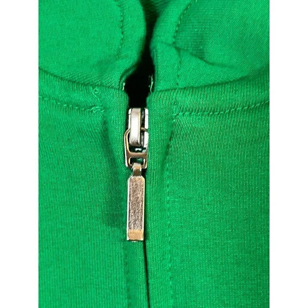 Casual Living Jacket‎ 1X Green Snowman Festive Santa Holiday Granny Preppy Cozy